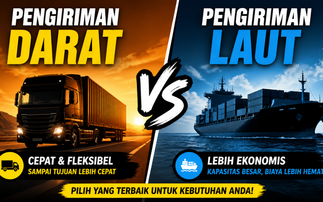 jalur darat vs jalur laut kargo